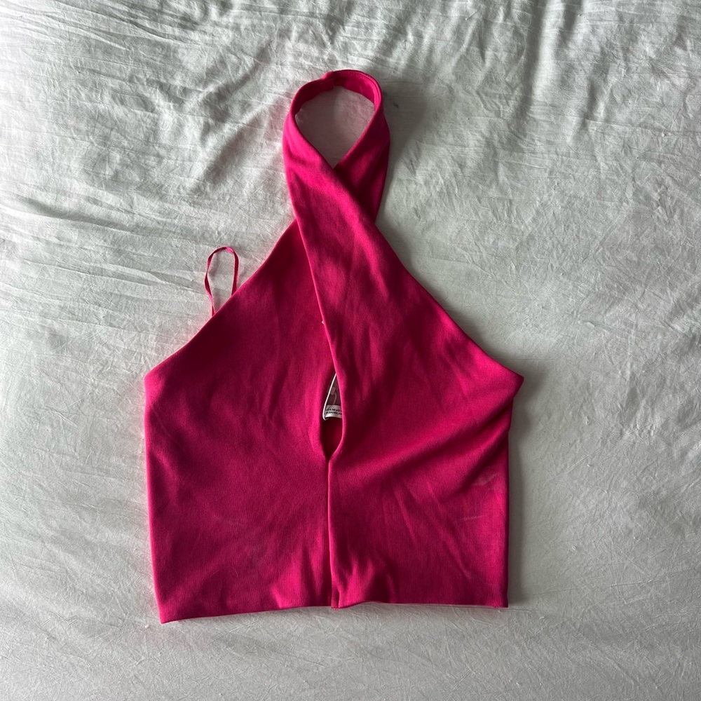 ZARA CROP TOP! Hot Pink!